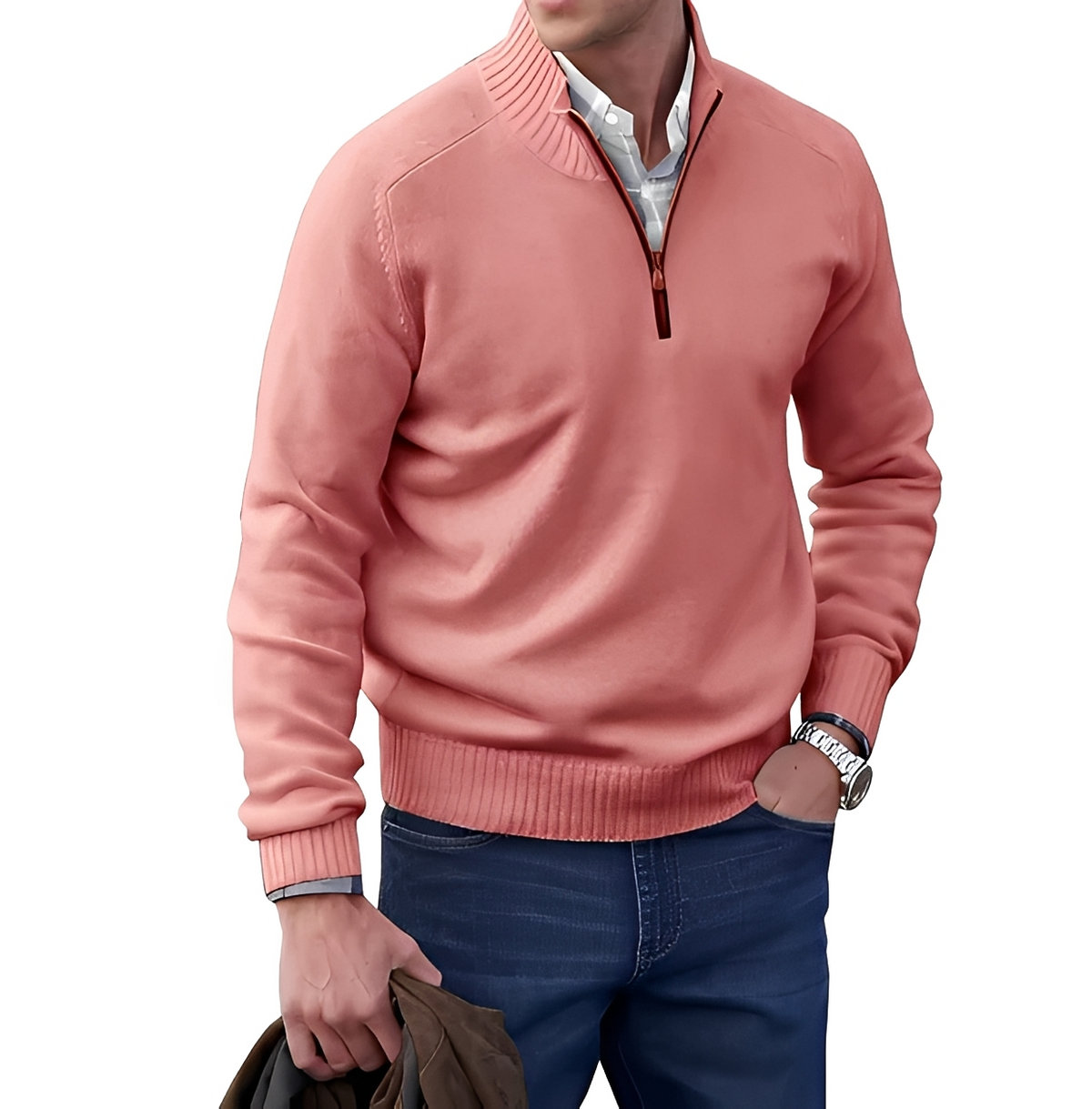 Gabriel - Cozy and comfortable sweater with zipper collar