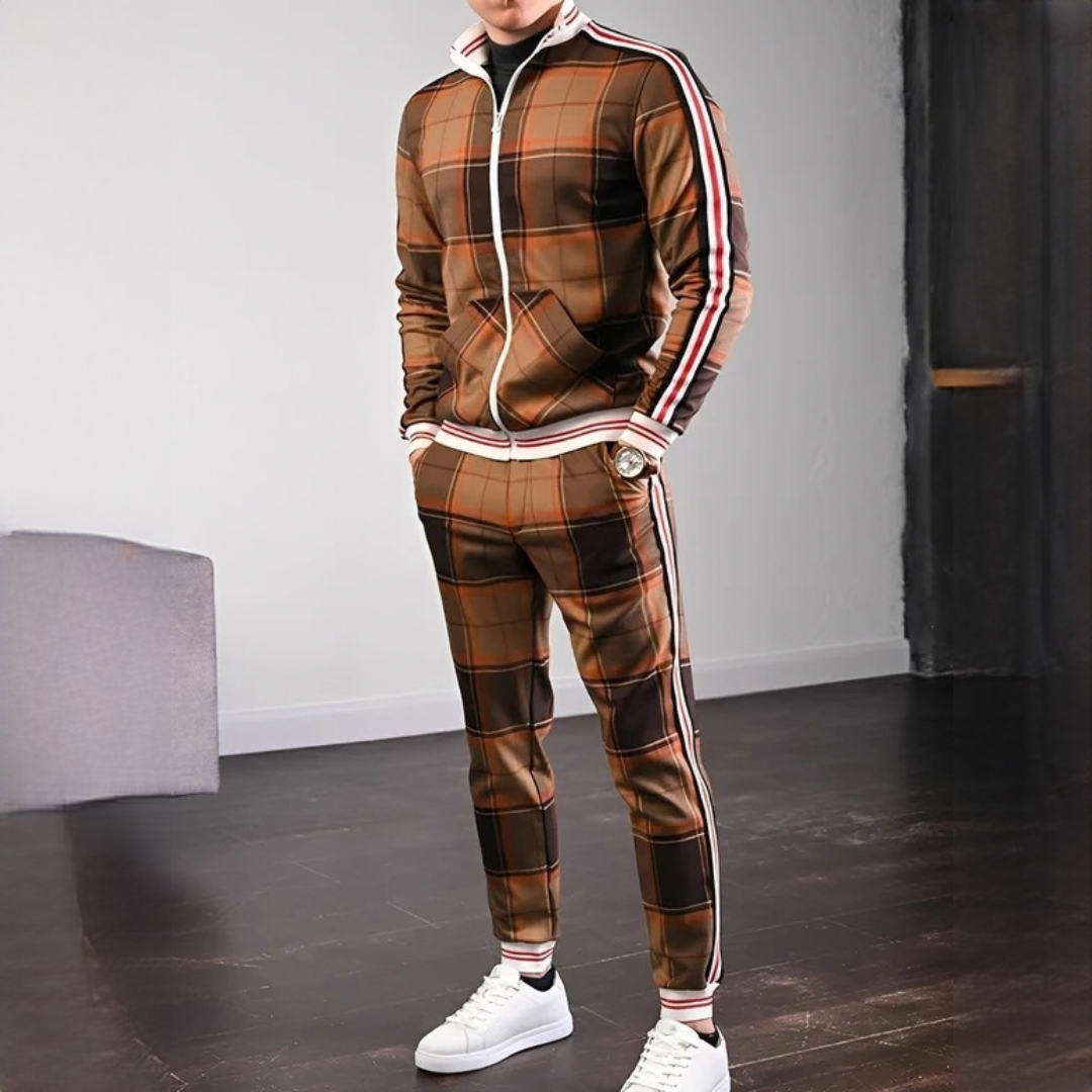 Neal - Trendy set of checkered trousers