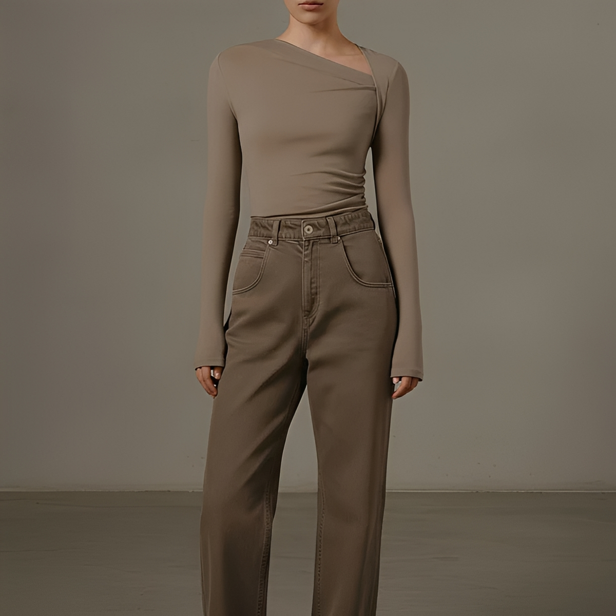 Selina - Asymmetrical textured shirt