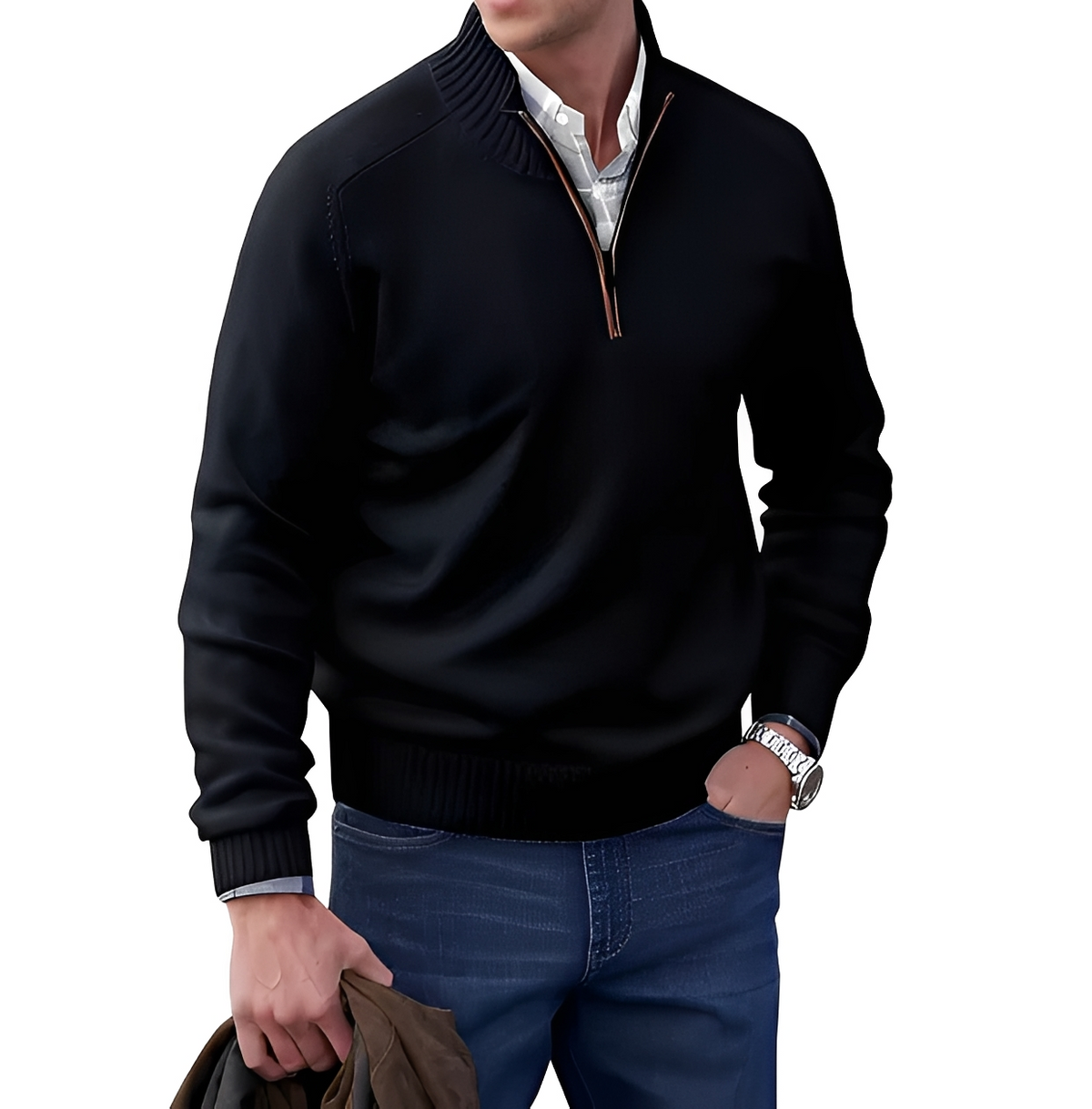 Gabriel - Cozy and comfortable sweater with zipper collar