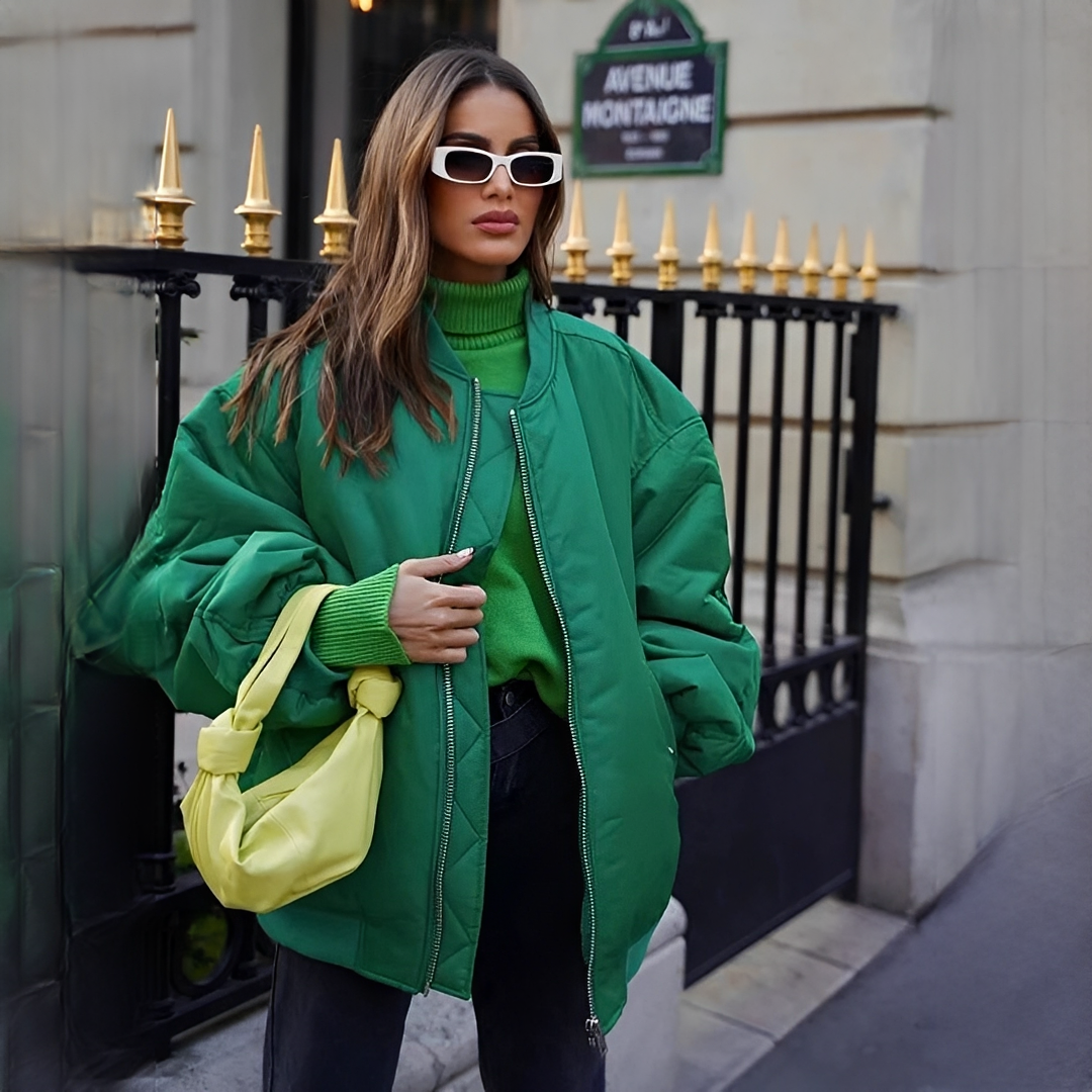 Fellaine - Comfortable oversized bomber jacket
