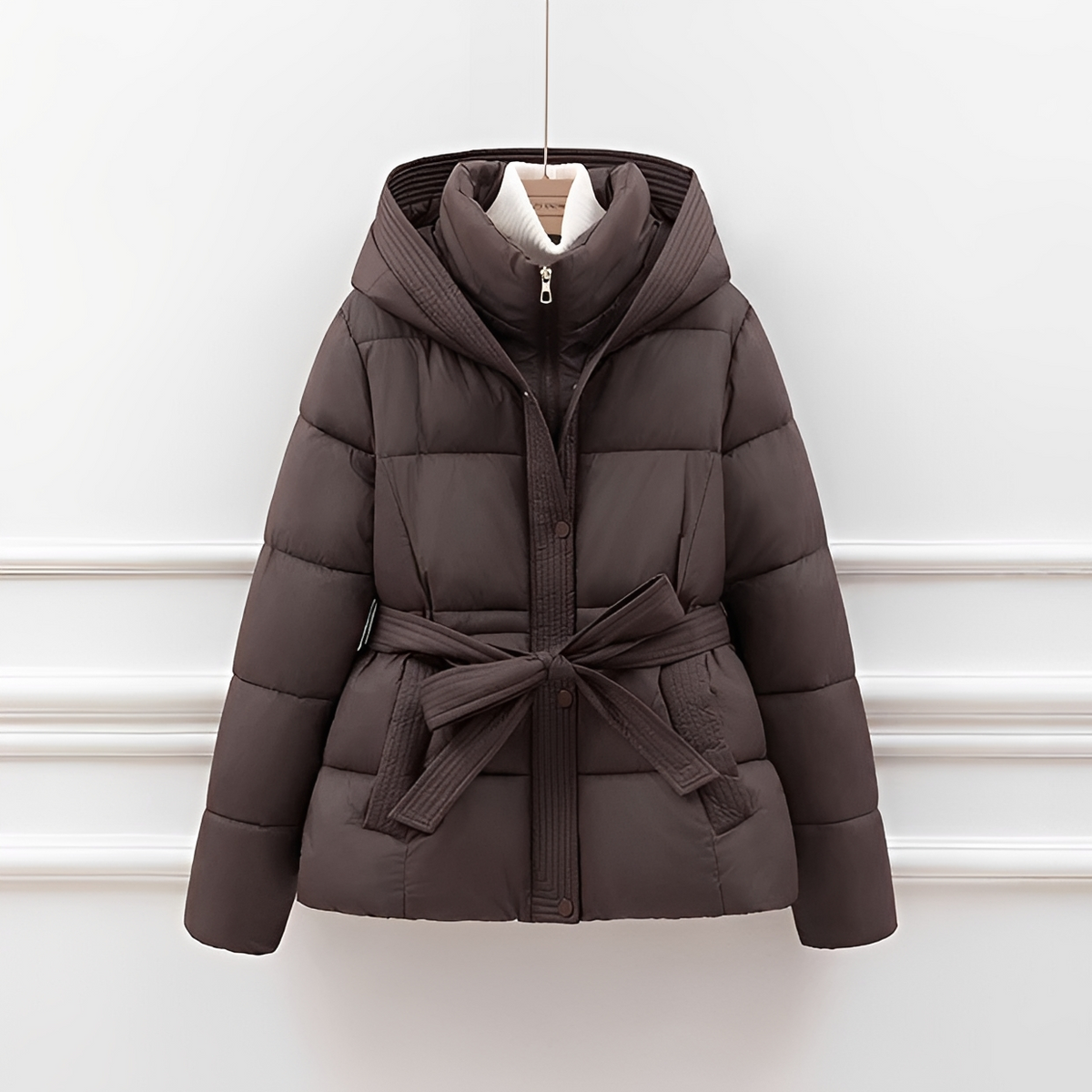 Jackalyn - Snug jacket with hood and belt