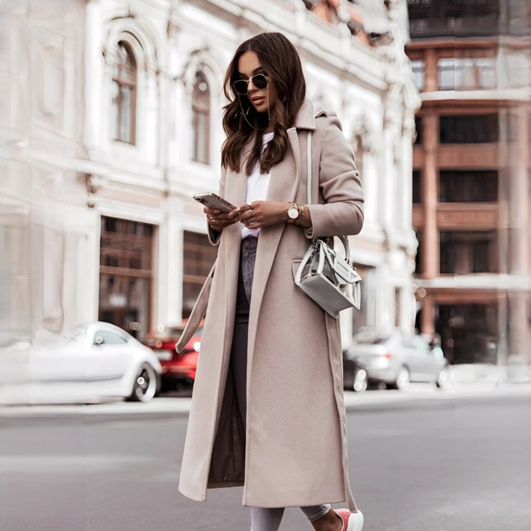 Haylie - Elegant coat with belt