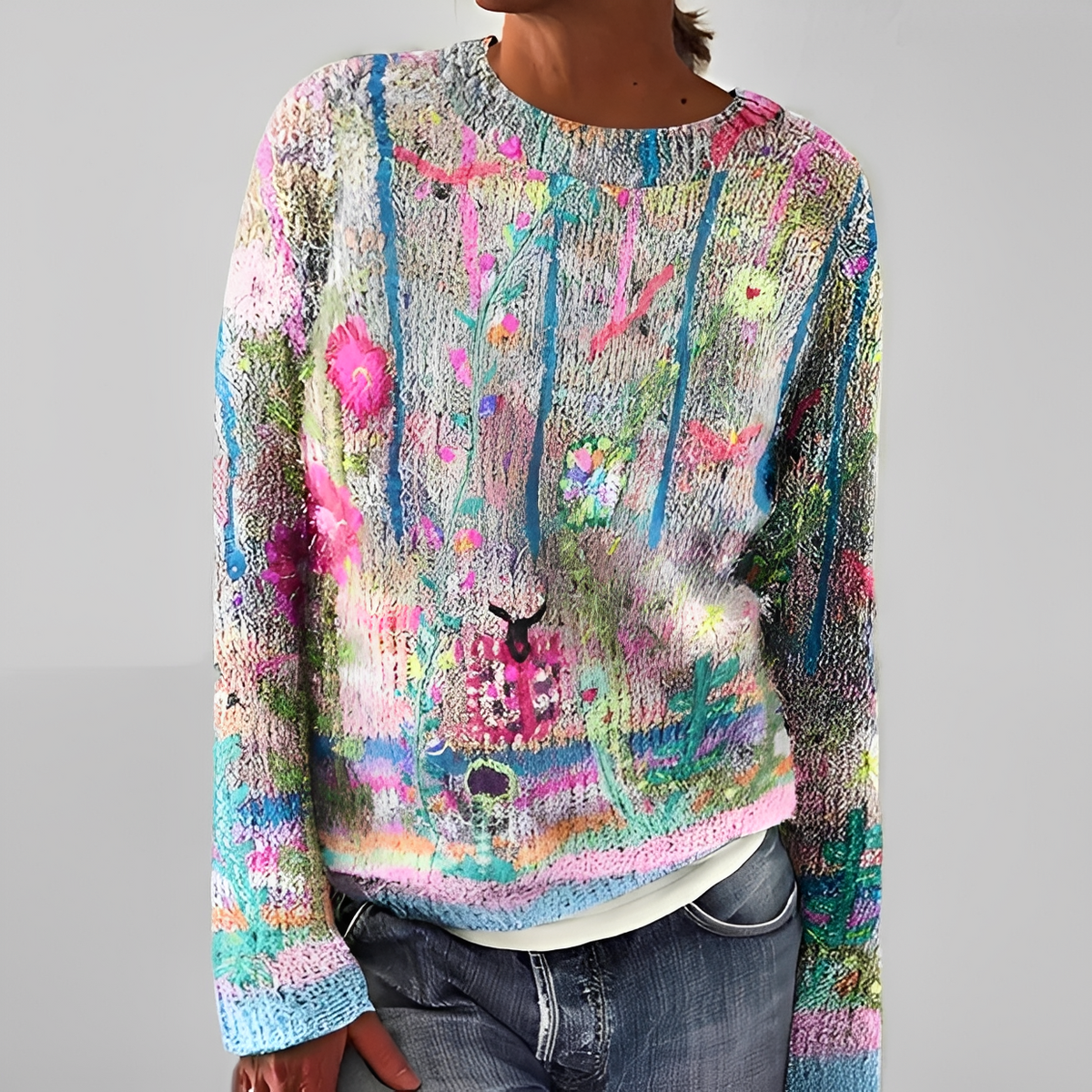 Liliane - Stylish sweater with crew neck