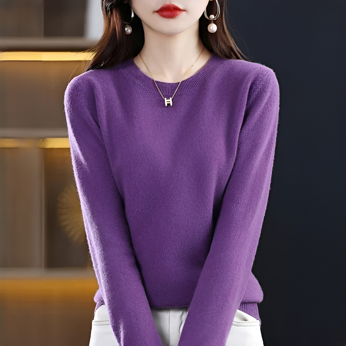 Shynna - Stylish and gentle round-neck sweater