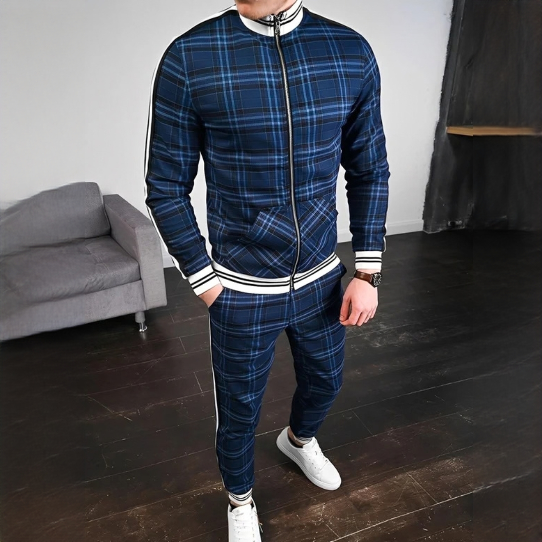Neal - Trendy set of checkered trousers
