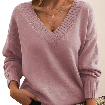 Mollie - Warm and stylish V-neck sweater