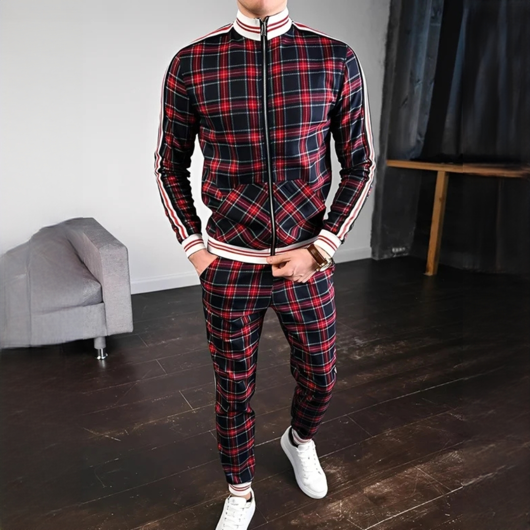 Neal - Trendy set of checkered trousers