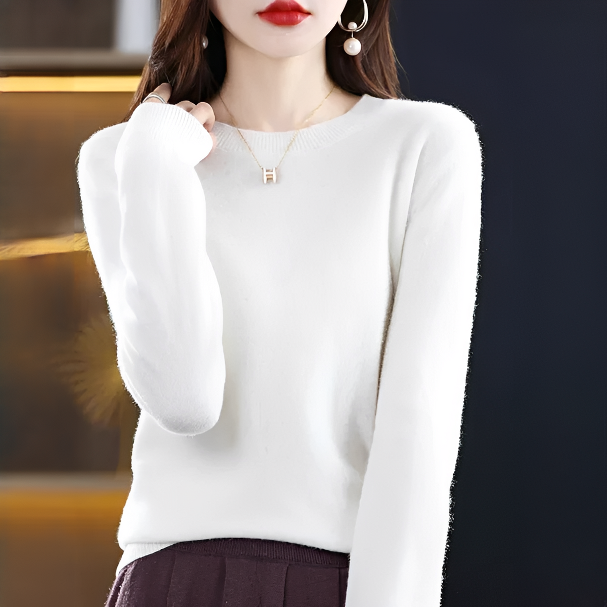 Shynna - Stylish and gentle round-neck sweater