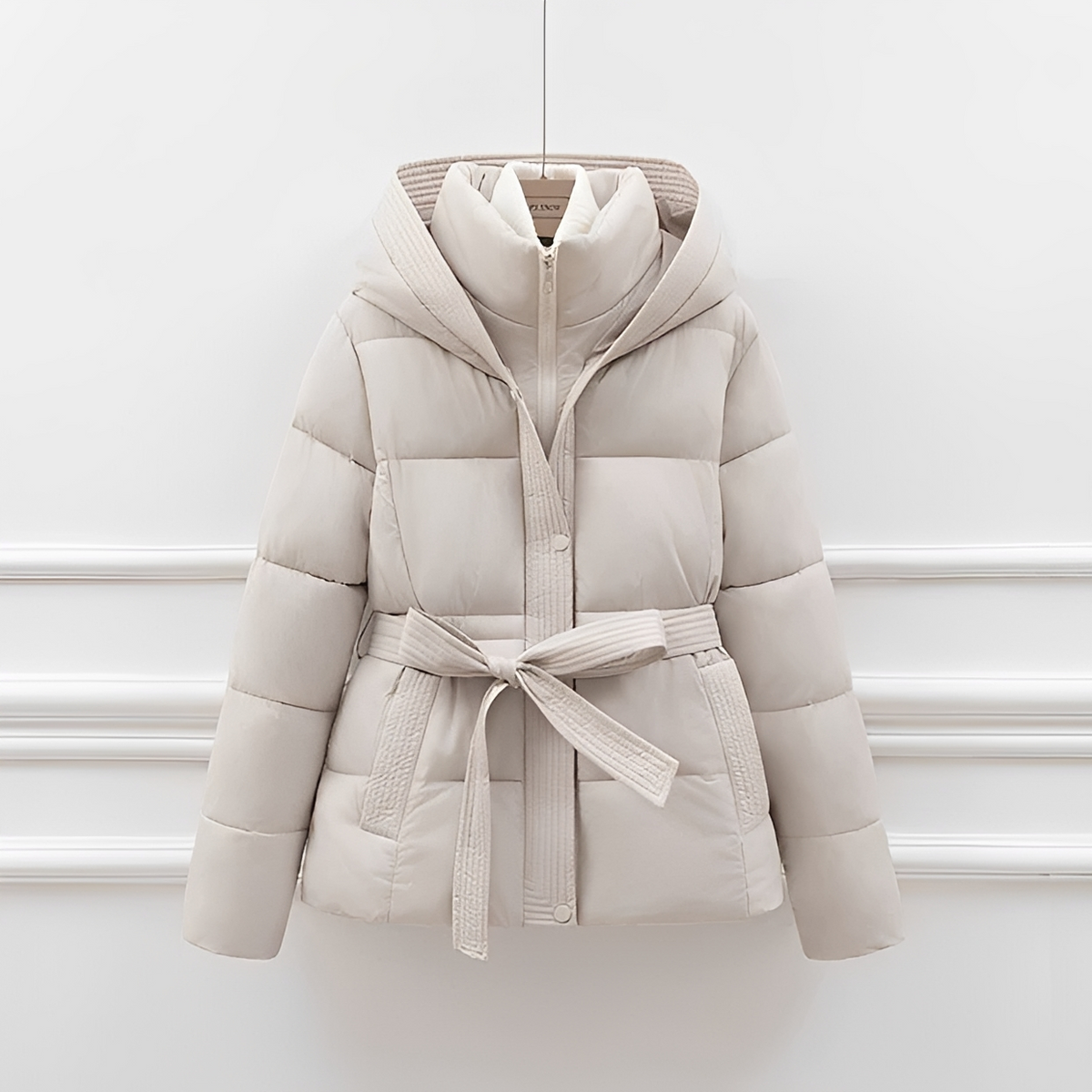 Jackalyn - Snug jacket with hood and belt