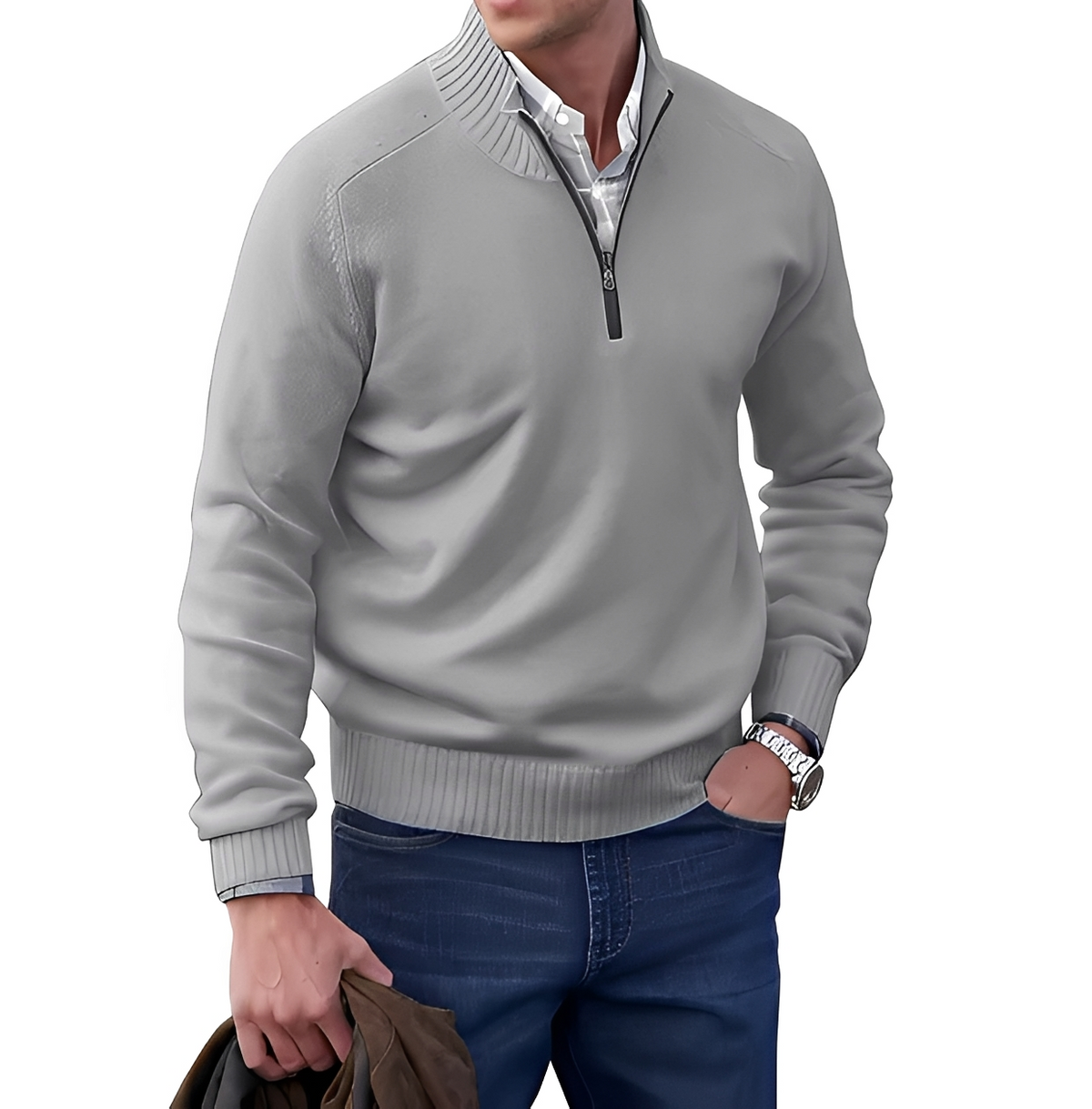 Gabriel - Cozy and comfortable sweater with zipper collar