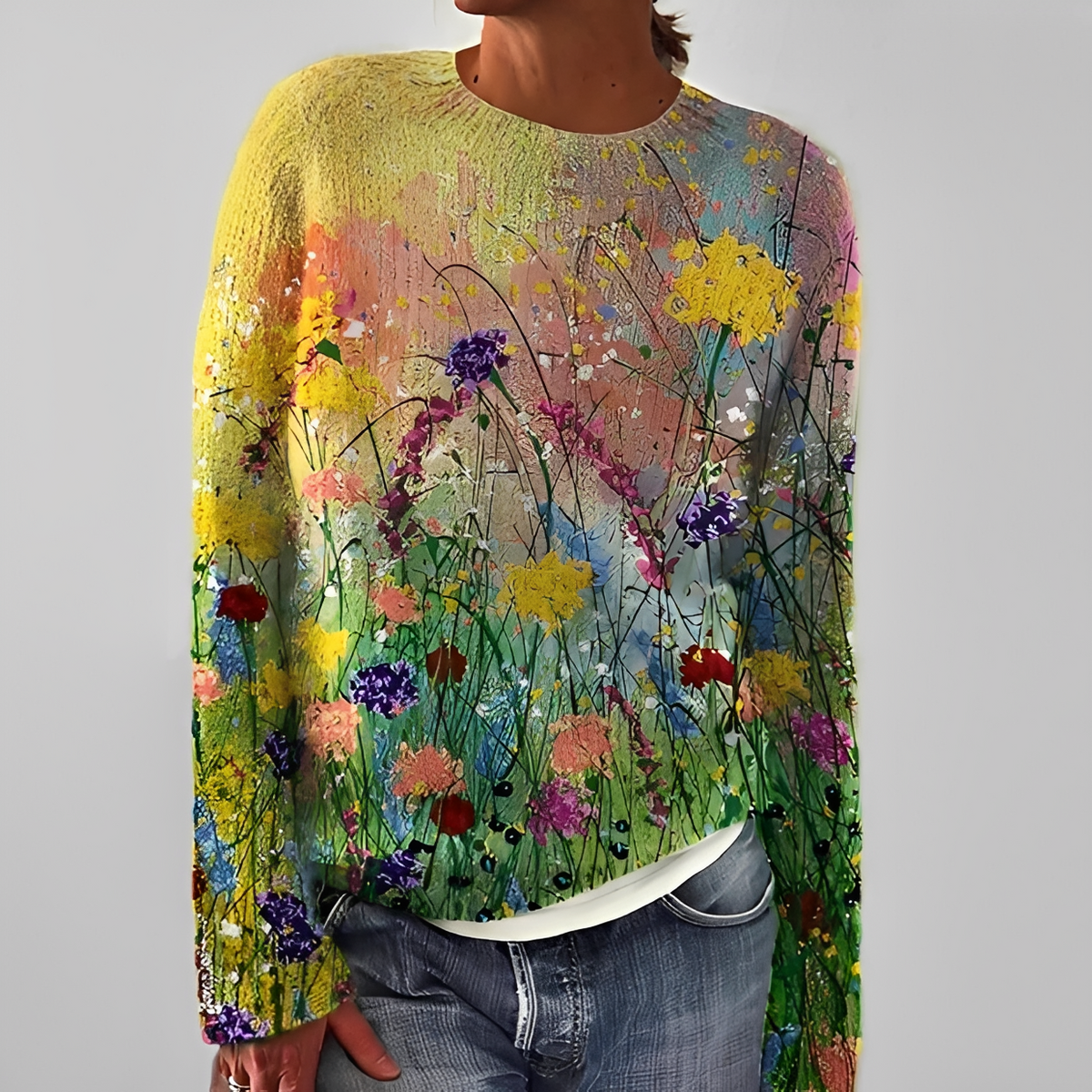 Liliane - Stylish sweater with crew neck