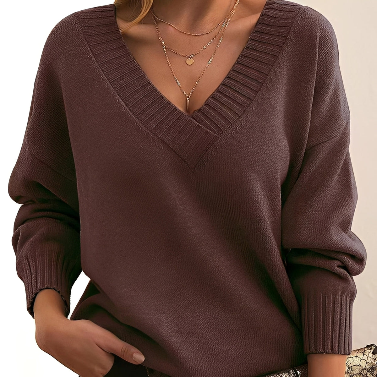 Mollie - Warm and stylish V-neck sweater