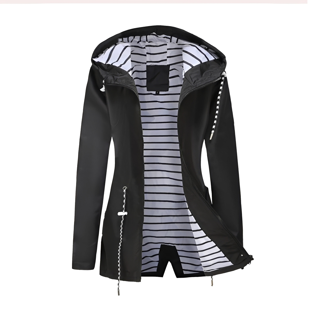Nathalie - Elegant coat with hood