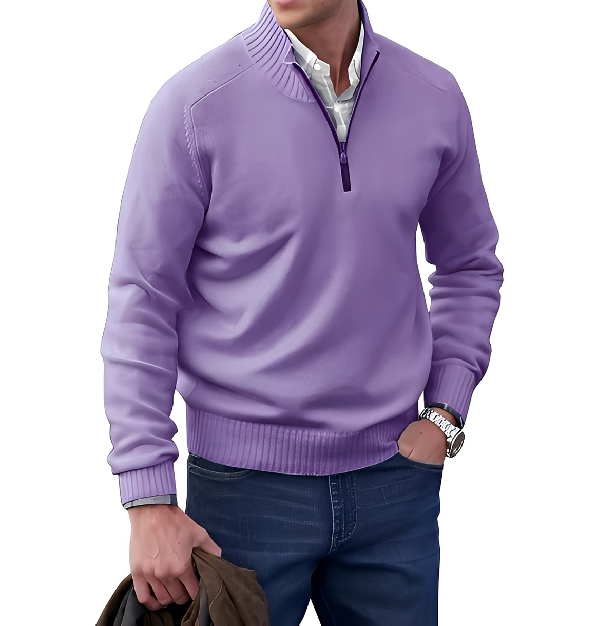 Gabriel - Cozy and comfortable sweater with zipper collar
