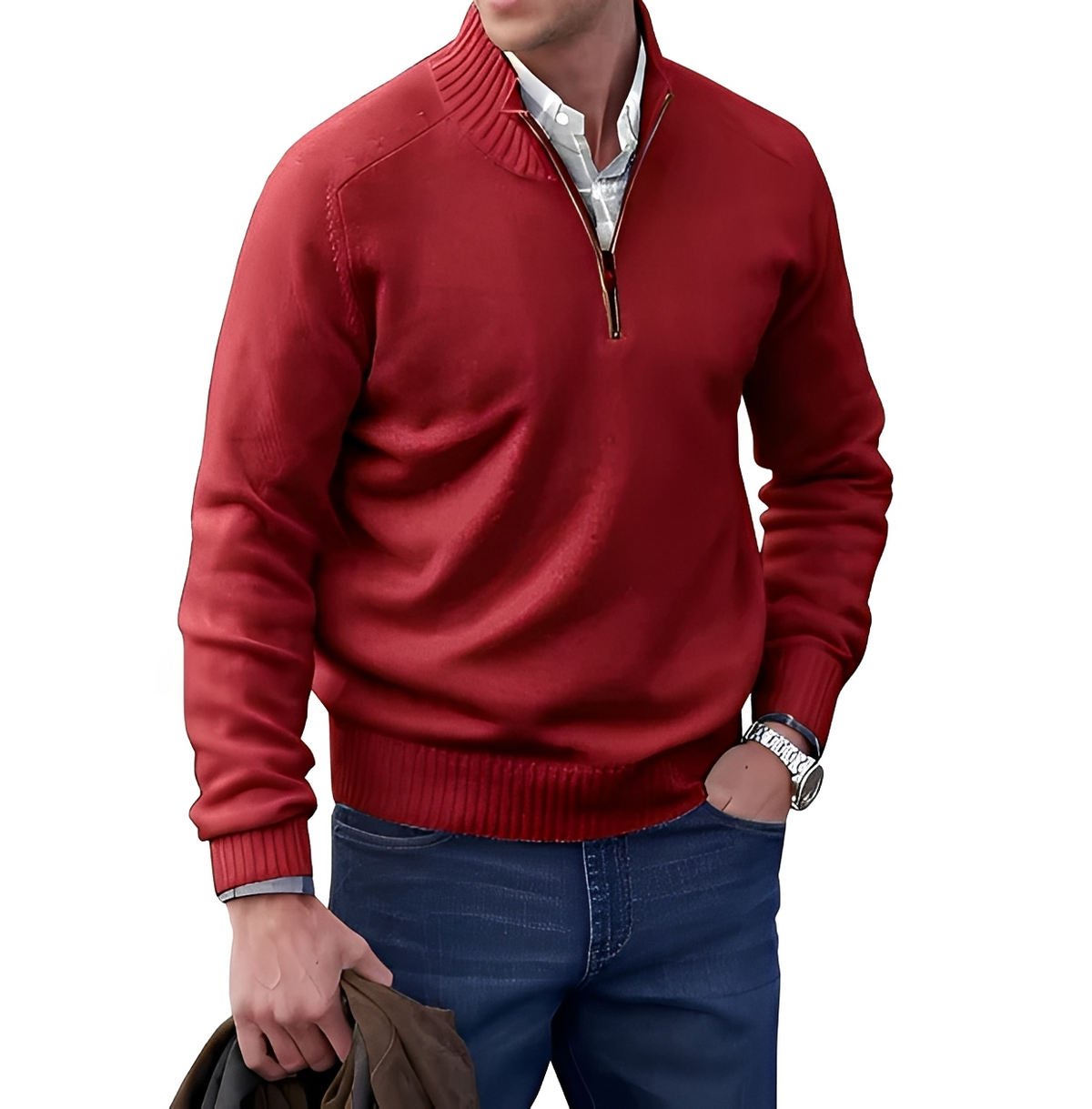 Gabriel - Cozy and comfortable sweater with zipper collar