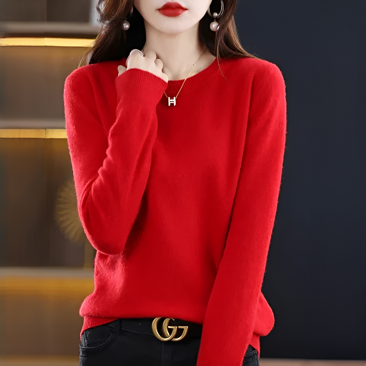Shynna - Stylish and gentle round-neck sweater