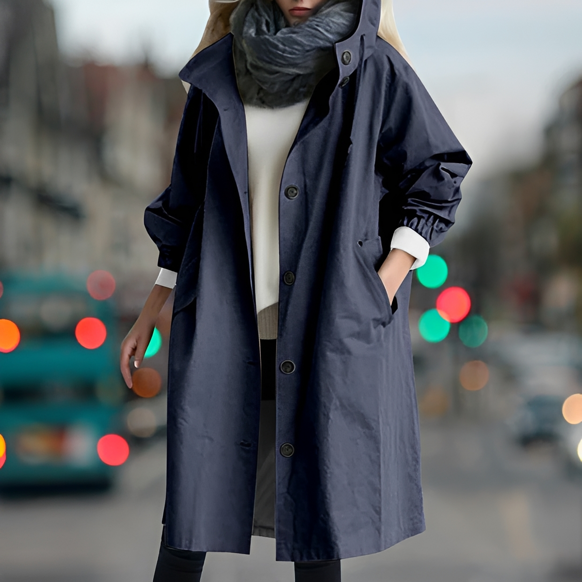 Bethany - Resistant hooded raincoat