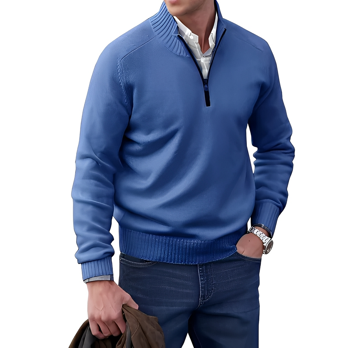 Gabriel - Cozy and comfortable sweater with zipper collar