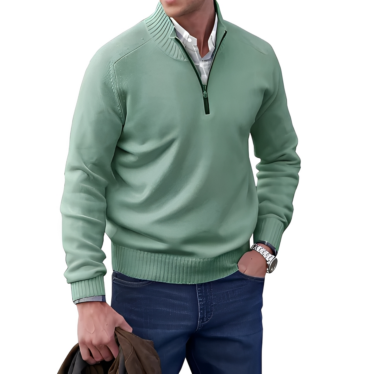 Gabriel - Cozy and comfortable sweater with zipper collar