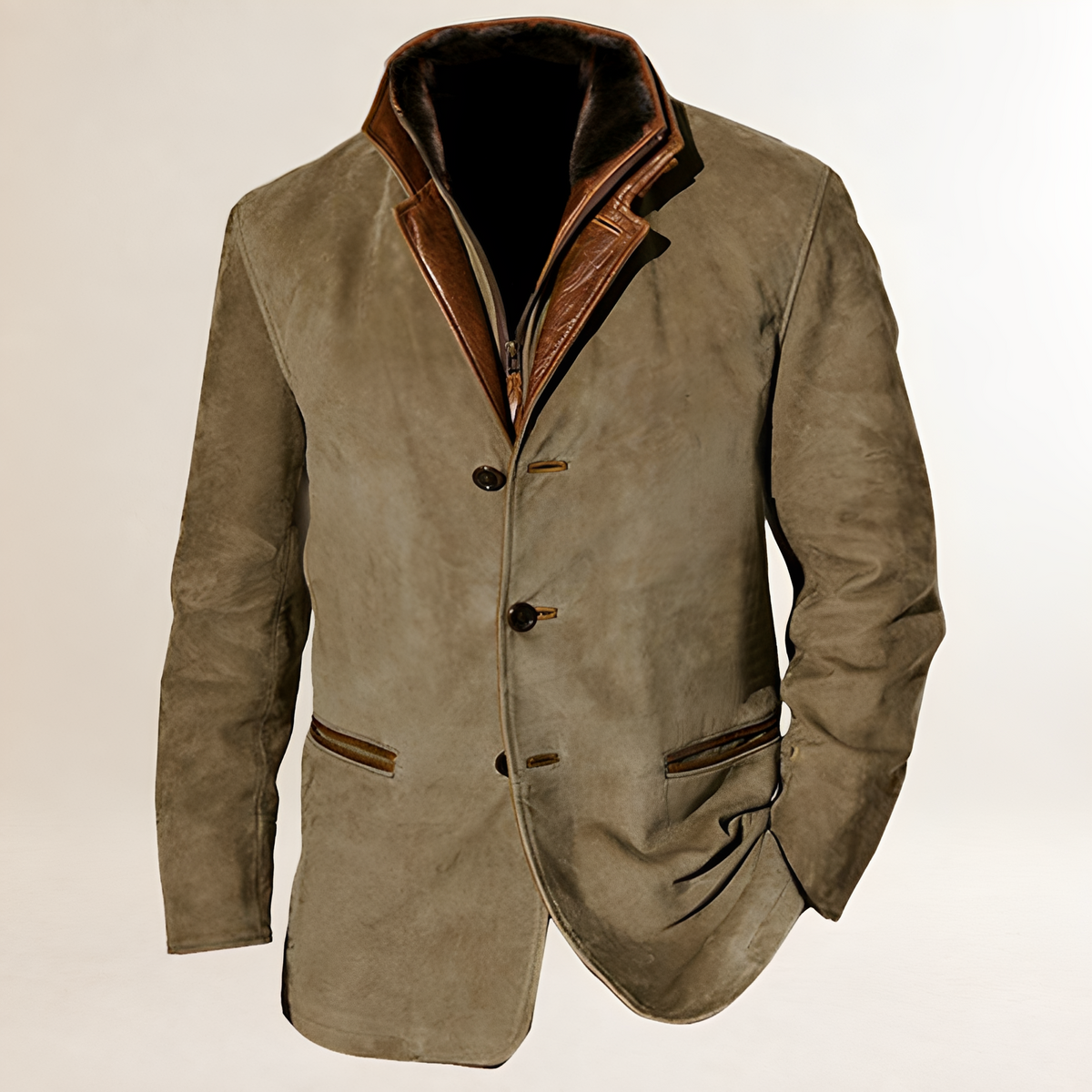 Women's Blazer with Double Button Closure, Classic Collar, Regular Fit