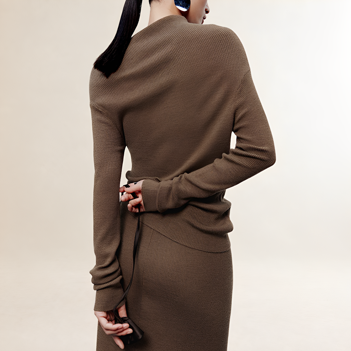 Women's maxi dress off-shoulder long sleeve wrap style with slit