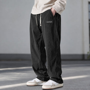 Men's Pants Relaxed Fit with Drawstring and Side Pockets