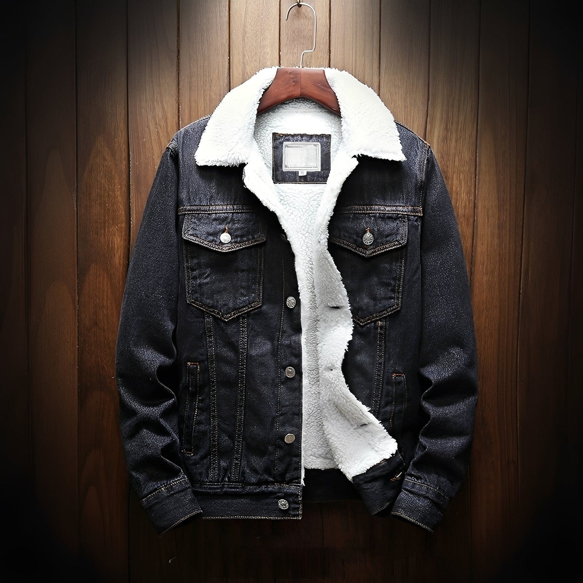 Men's Jacket with Classic Fit, Button Closure and Chest Pockets