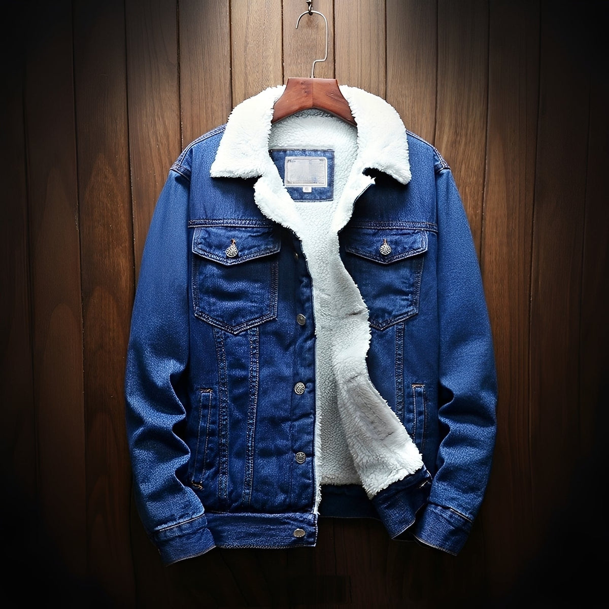 Men's Jacket with Classic Fit, Button Closure and Chest Pockets