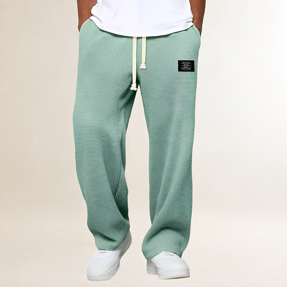 Men's Jogging Pants with Drawstring and Relaxed Fit - Comfortable Casual Style