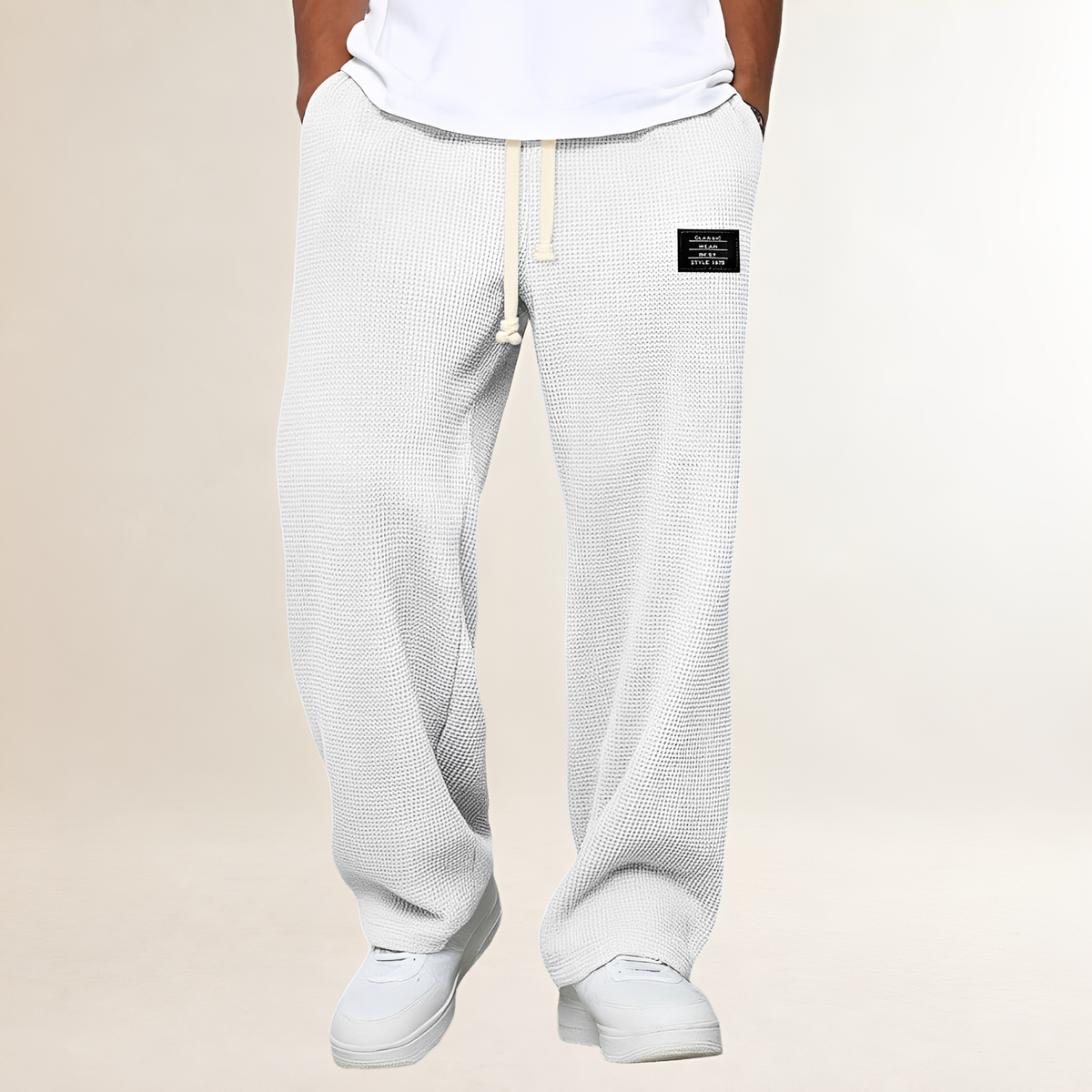 Men's Jogging Pants with Drawstring and Relaxed Fit - Comfortable Casual Style