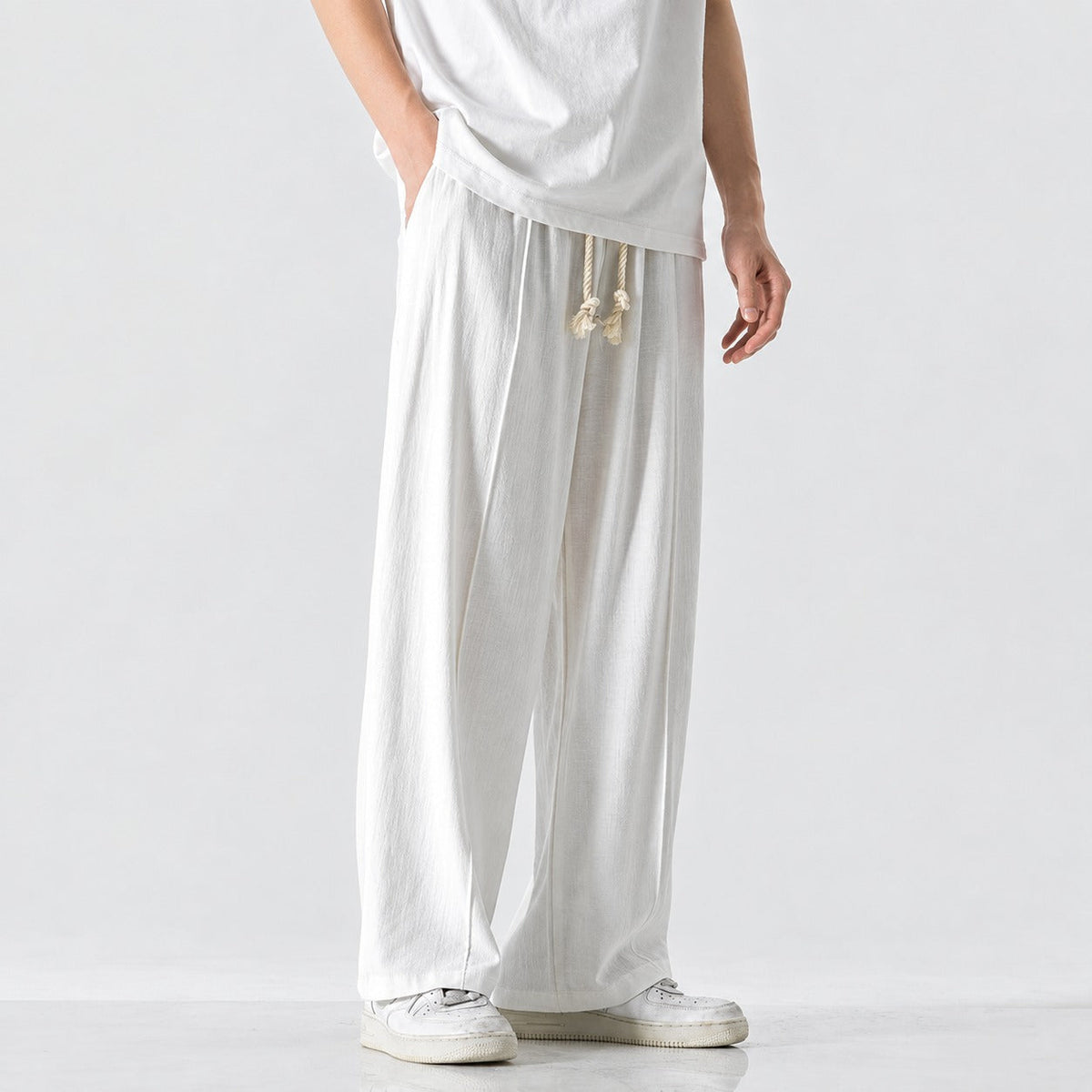 Men's Jogging Pants with Regular Fit Woven Drawstrings Elastic Waist