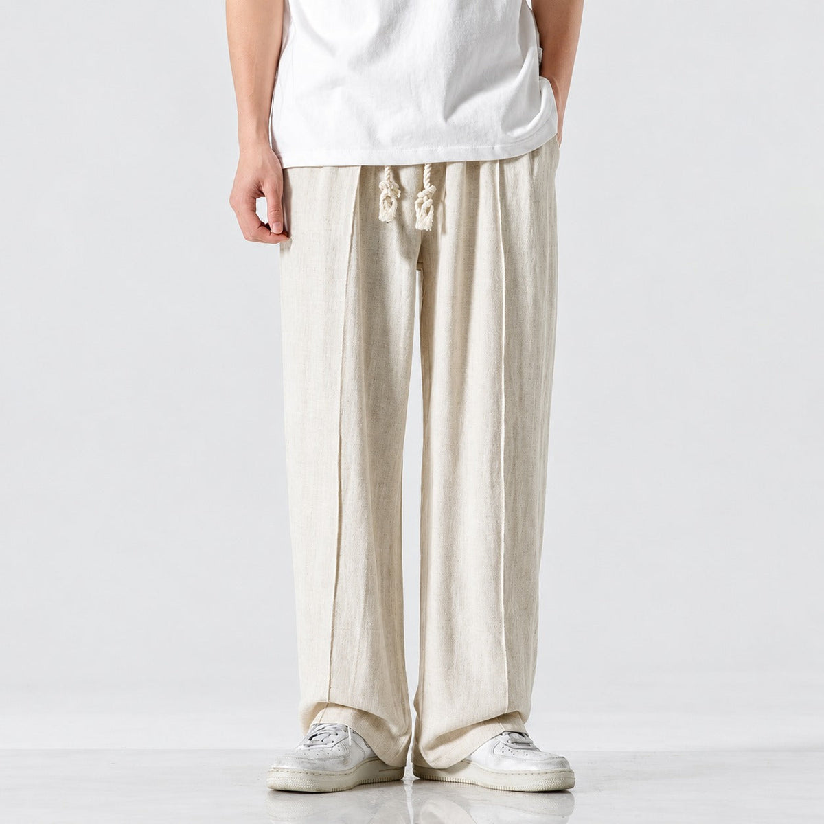 Men's Jogging Pants with Regular Fit Woven Drawstrings Elastic Waist