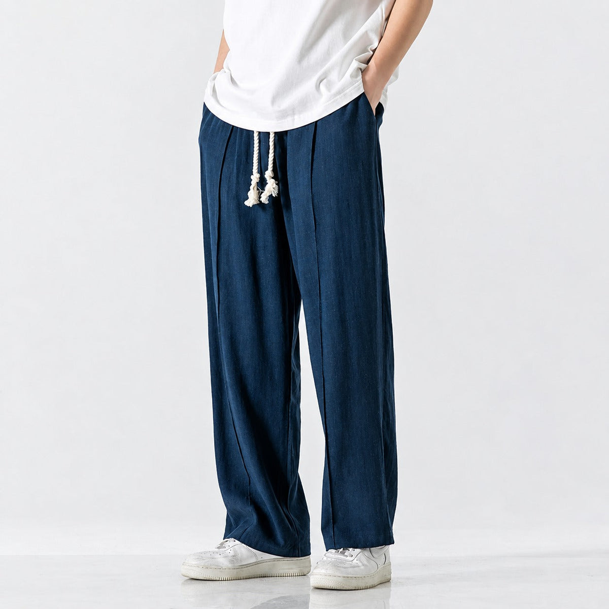 Men's Jogging Pants with Regular Fit Woven Drawstrings Elastic Waist