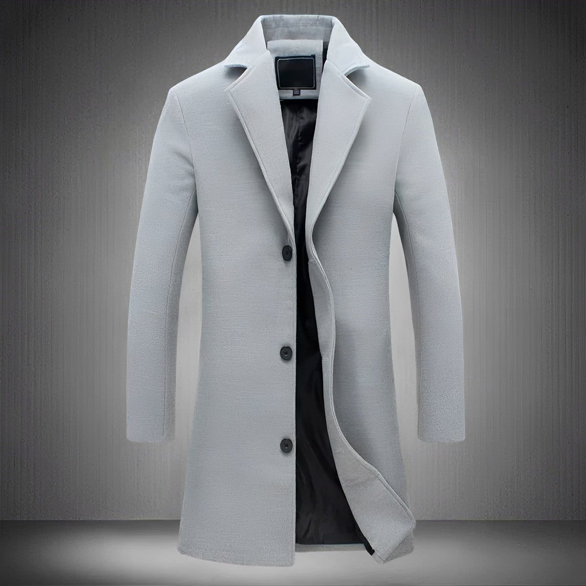Men's Coat - Classic Lapel, Button Closure, Side Pockets, Regular Fit
