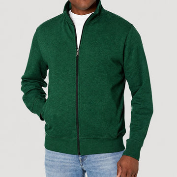 Men's Zip Jacket Casual with Stand-Up Collar - Regular Cut