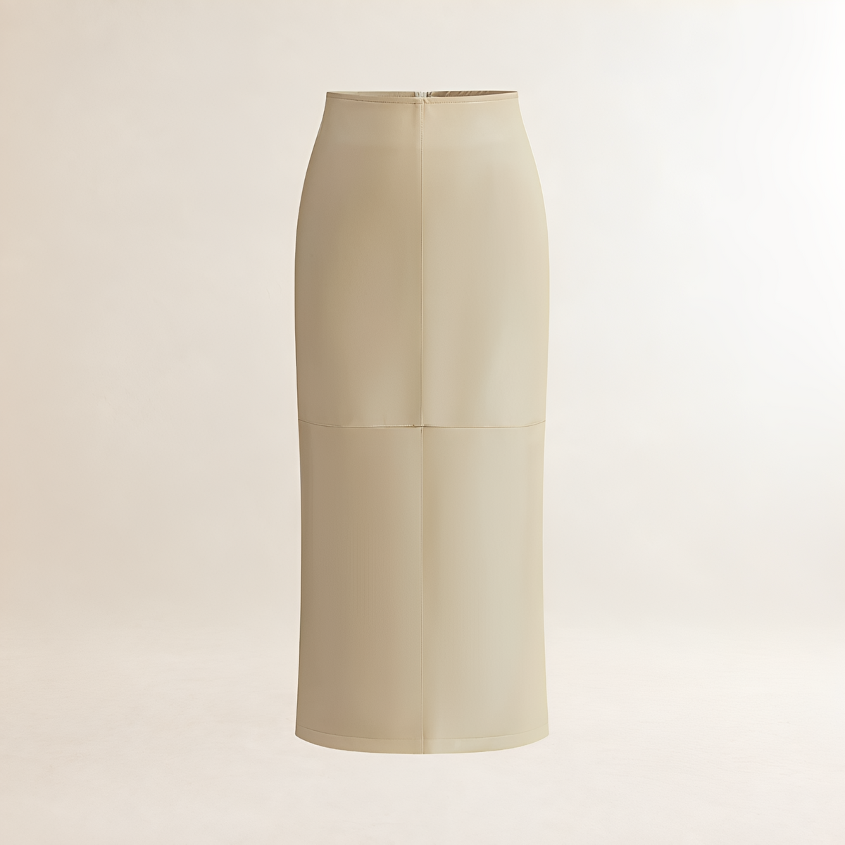 Midi Skirt Women High Waist Slim Fit Panel Design