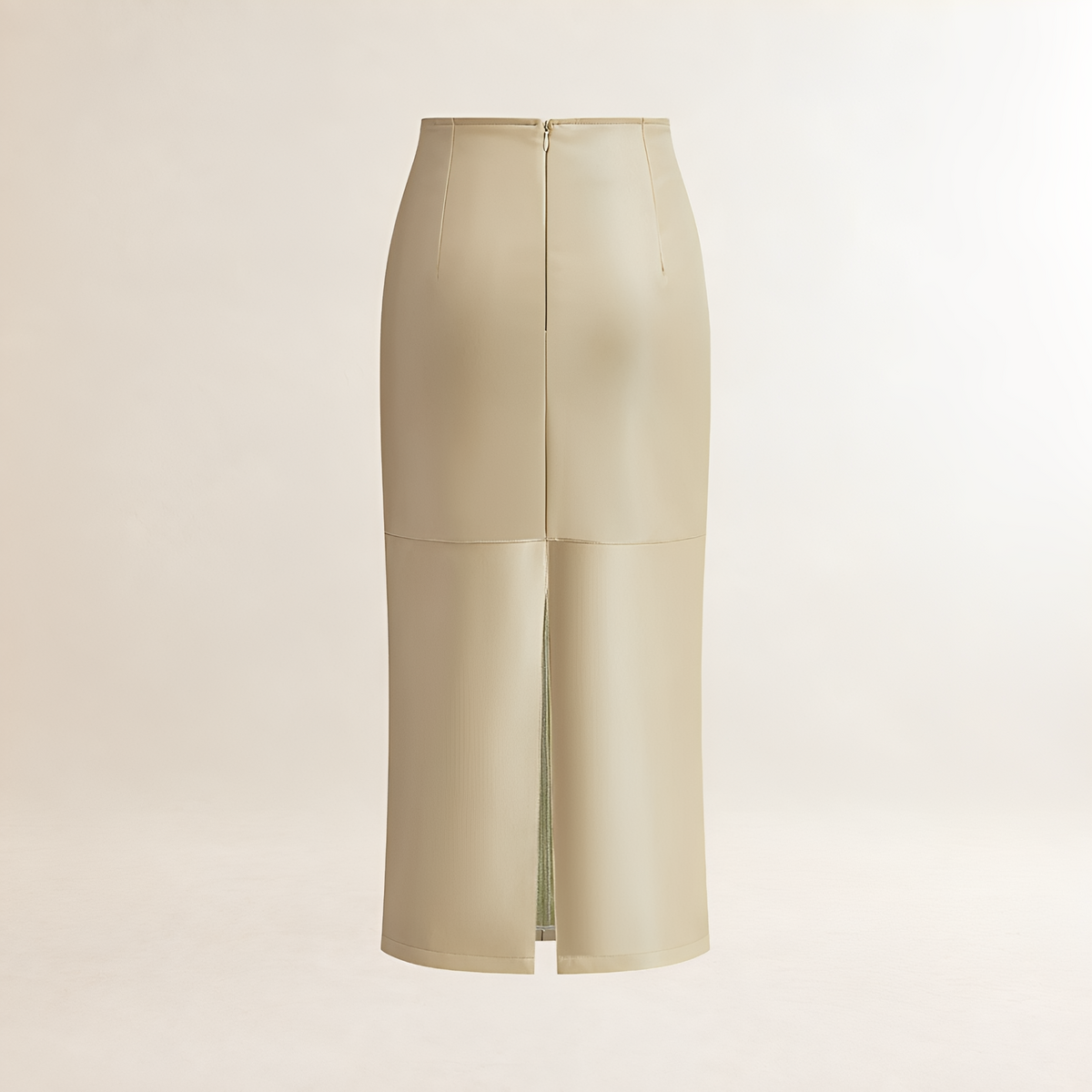 Midi Skirt Women High Waist Slim Fit Panel Design