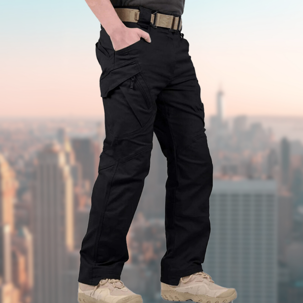 Men's Tactical Pants - Waterproof, Cargo Style, Straight Leg, Multiple Pockets
