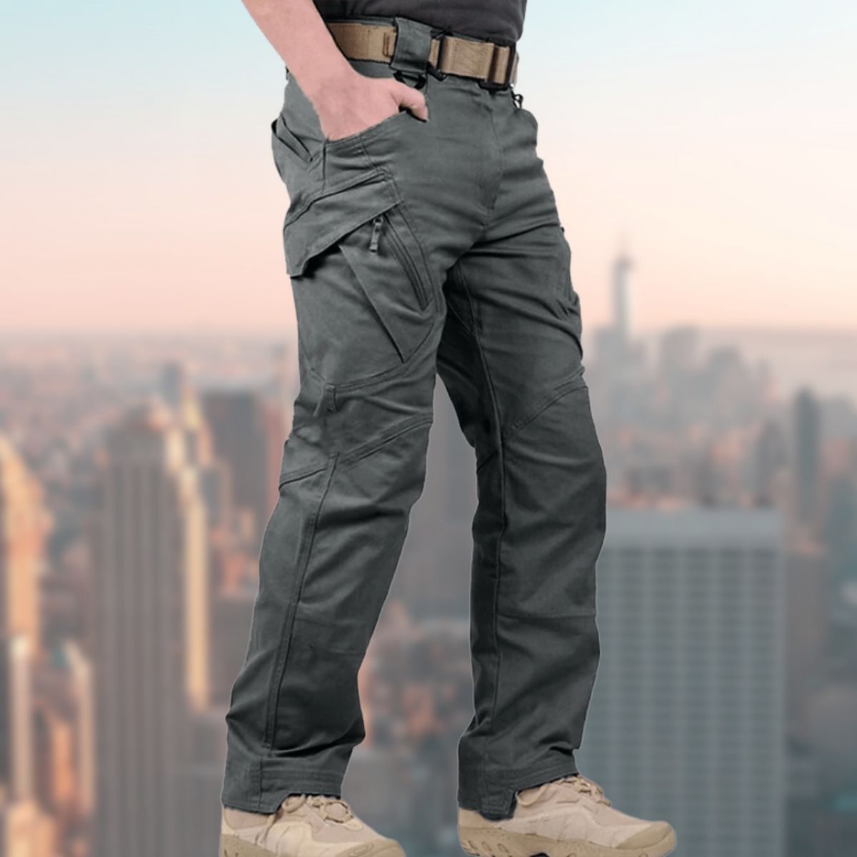 Men's Tactical Pants - Waterproof, Cargo Style, Straight Leg, Multiple Pockets