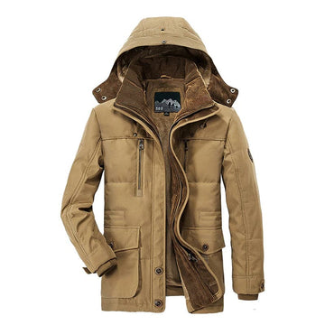 Men's Winter Parkas with Hood Regular Fit Multiple Pockets