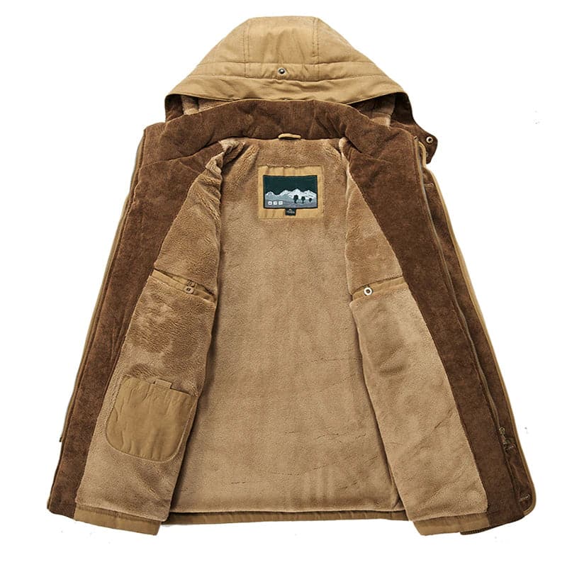Men's Winter Parkas with Hood Regular Fit Multiple Pockets