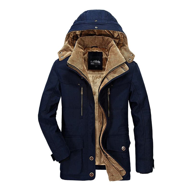 Men's Winter Parkas with Hood Regular Fit Multiple Pockets