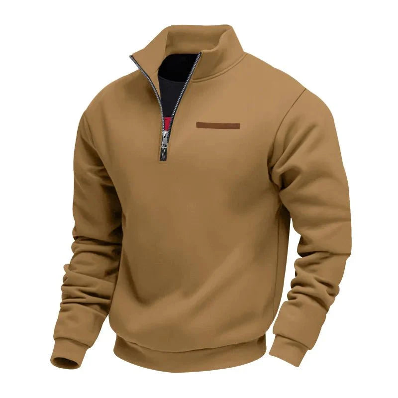 Men's half-zip sweatshirt with chest pocket and regular fit