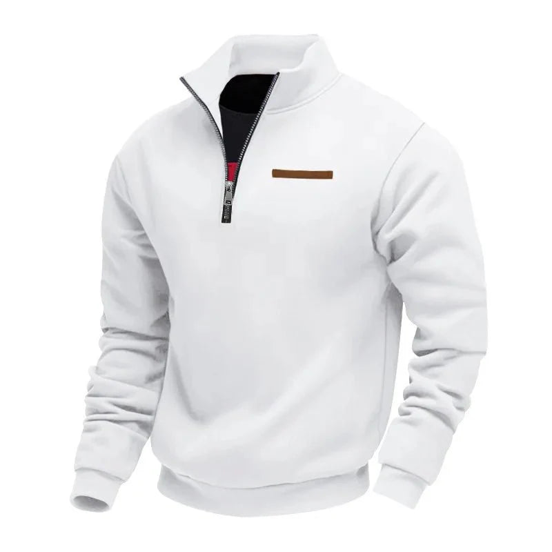 Men's half-zip sweatshirt with chest pocket and regular fit