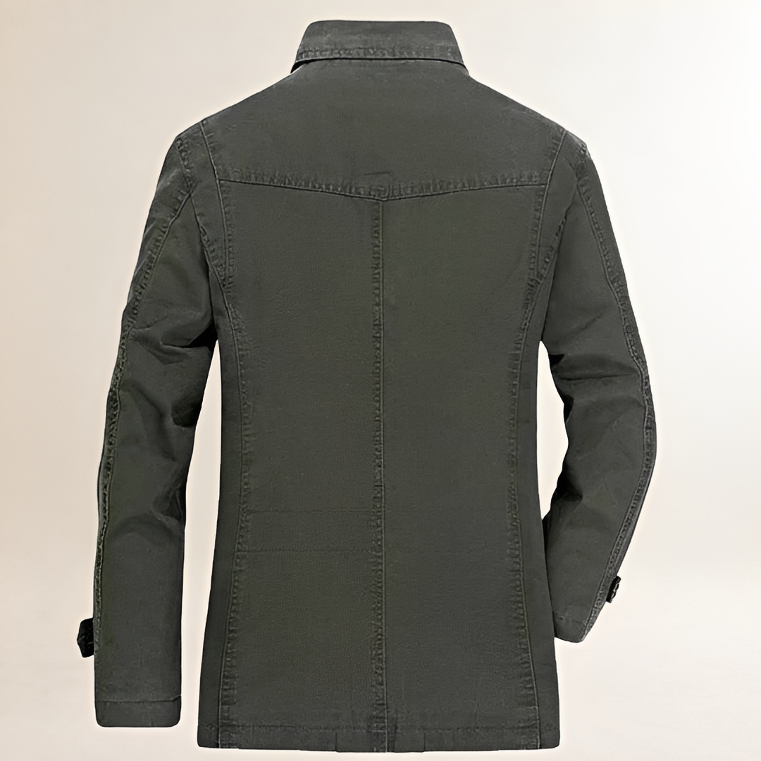Men's Jacket Casual Blazer with Multiple Pockets and Button Closure - Regular Fit