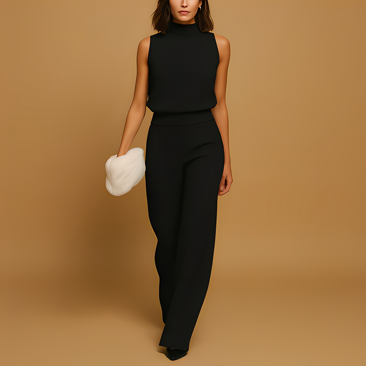 Almerra - Sleeveless Jumpsuit with Wide Leg for Women