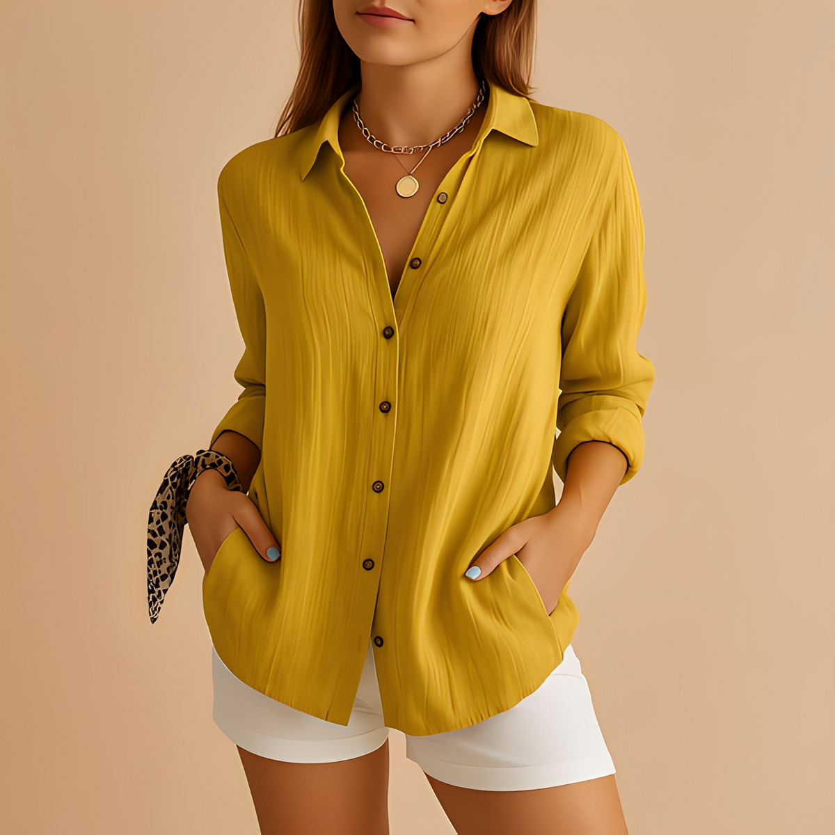 Aldina - Casual Long Sleeve Blouse for Women
