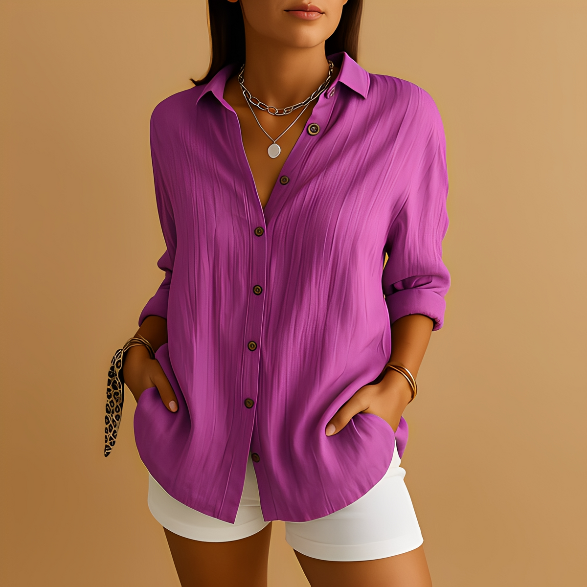 Aldina - Casual Long Sleeve Blouse for Women